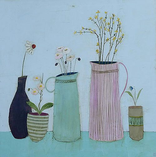 Eithne  Roberts - Fushia, Daisies and other blooms